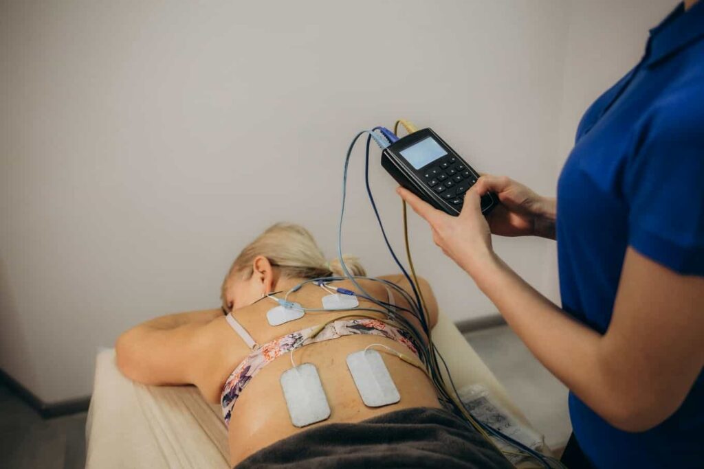 fizjoterapia z wykorzystaniem elektrod